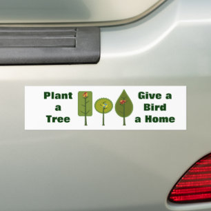 Adesivo Para Carro Os pássaros plantam uma árvore