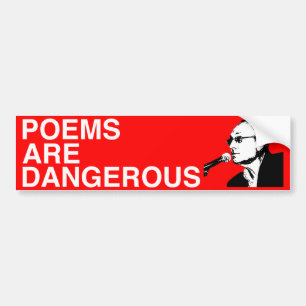 Adesivo Para Carro Os poemas são #1 perigosos
