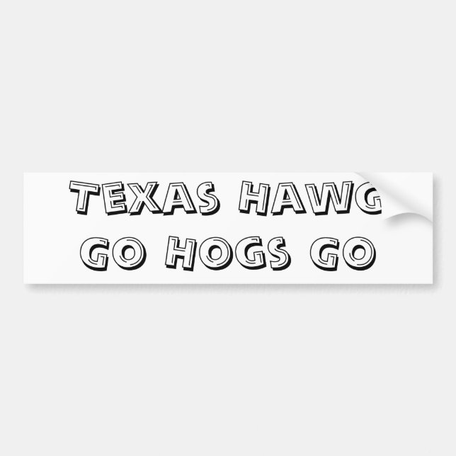Adesivo Para Carro Os porcos de Texas HawgGo VÃO (Frente)