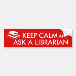 Adesivo Para Carro Os presentes do bibliotecário mantêm a calma par