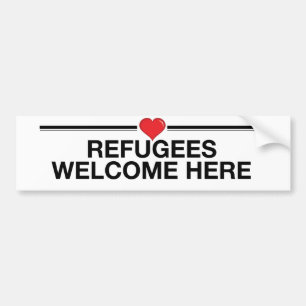 Adesivo Para Carro Os refugiados dão boas-vindas aqui