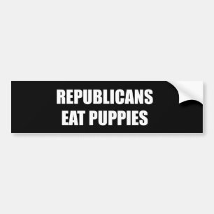 Adesivo Para Carro Os republicanos comem filhotes de cachorro