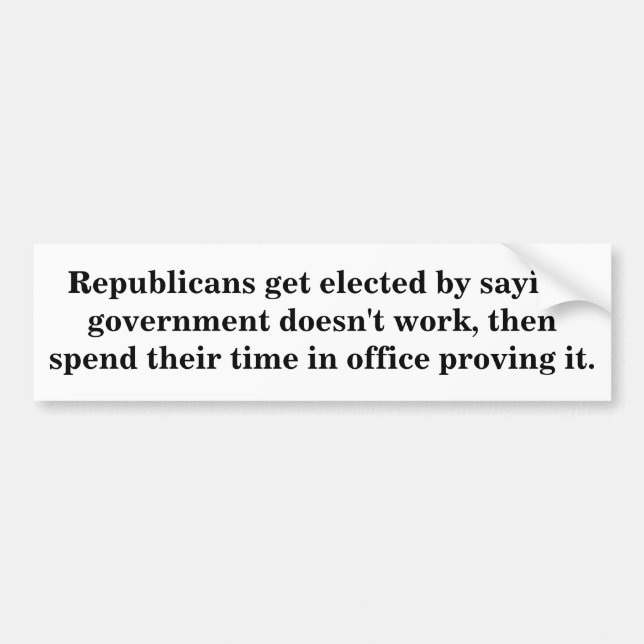 Adesivo Para Carro Os republicanos obtêm eleitos dizendo o governo (Frente)