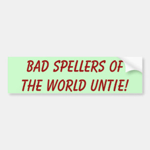 Adesivo Para Carro Os Spellers maus do mundo desatam!
