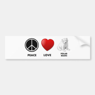 Adesivo Para Carro os ursos polares do amor da paz salvar os ursos
