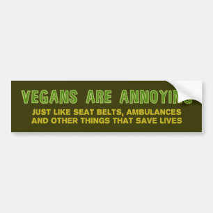 Adesivo Para Carro Os Vegans são irritantes