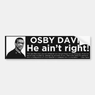 Adesivo Para Carro Osby Davis "não é" autocolante no vidro traseiro