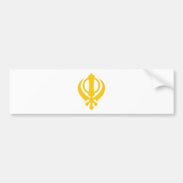 Adesivo Para Carro Ouro de Khanda do sikh (Frente)