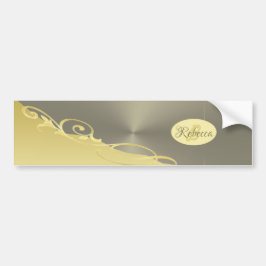 Adesivo Para Carro Ouro de luxo decorativo em ouro e prata, monograma