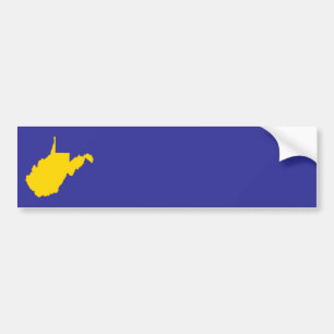 Adesivo Para Carro Ouro e azul de West Virginia