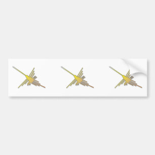 Adesivo Para Carro Ouro Nazca Linhas Hummingbird