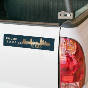 Adesivo Para Carro ouro texas orgulhoso do estado