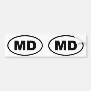 Adesivo Para Carro Oval da DM de Maryland