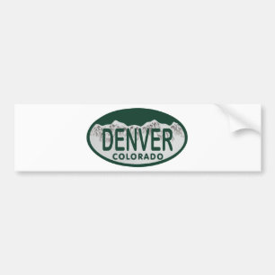 Adesivo Para Carro Oval da licença de Denver