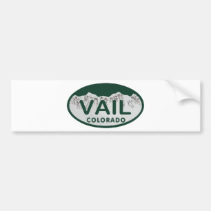 Adesivo Para Carro Oval da licença de Vail