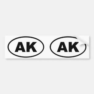 Adesivo Para Carro Oval de Alaska AK