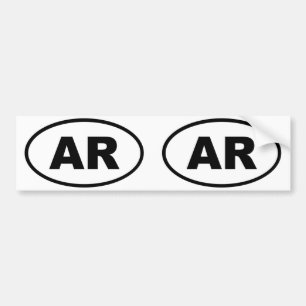 Adesivo Para Carro Oval de Arkansas AR