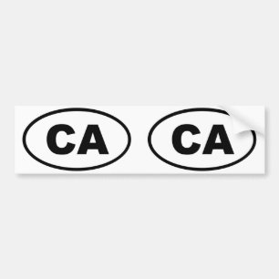 Adesivo Para Carro Oval de Califórnia CA