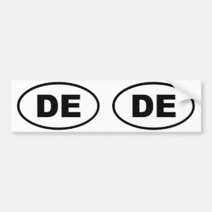 Adesivo Para Carro Oval de Delaware DE