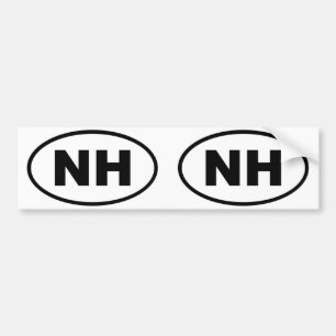 Adesivo Para Carro Oval de New Hampshire NH