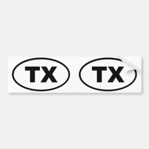 Adesivo Para Carro Oval de Texas TX