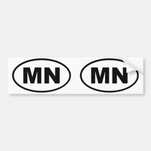 Adesivo Para Carro Oval do manganês de Minnesota