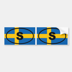 Adesivo Para Carro Oval europeu da suecia S