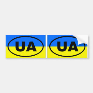 Adesivo Para Carro Oval europeu de Ucrânia A