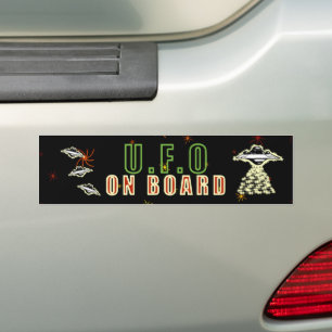 Adesivo Para Carro OVNI a Bordo Verde