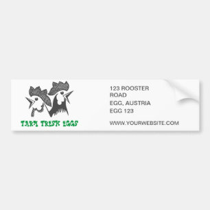 Adesivo Para Carro Ovos Frescos de fazenda