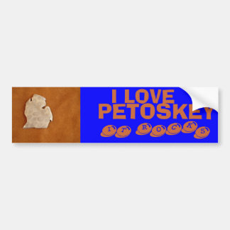 Adesivo Para Carro P2200029, EU AMO as ROCHAS de PETOSKEY -