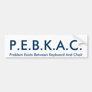 Adesivo Para Carro P.E.B.K.A.C. Autocolante no vidro traseiro