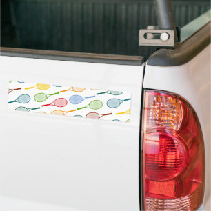 Adesivo Para Carro padrão colorido de rackets de tênis