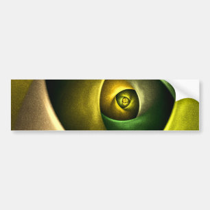 Adesivo Para Carro Padrão de Abstrato de Arte Floral Moderna Verde #2
