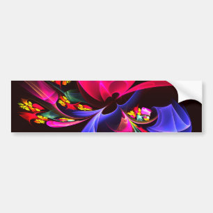 Adesivo Para Carro Padrão de Abstrato Floral Moderno Colorido #06