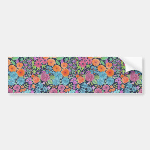 Adesivo Para Carro Padrão de aquarela floral