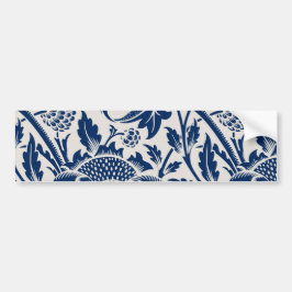Adesivo Para Carro Padrão de Flor Azul Vintage