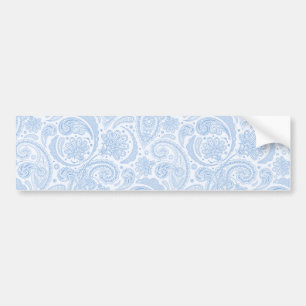 Adesivo Para Carro Padrão de paisley branco-claro