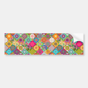 Adesivo Para Carro Padrão decorativo sem costura colorido