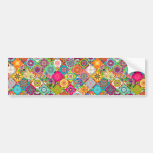 Adesivo Para Carro Padrão decorativo sem costura colorido