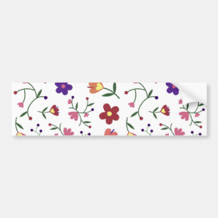Adesivo Para Carro Padrão Floral Desenhado À Mão