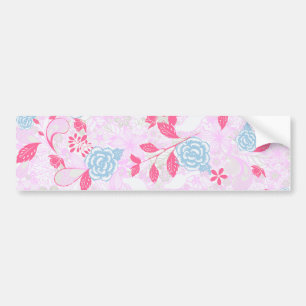 Adesivo Para Carro Padrão floral pastel colorido