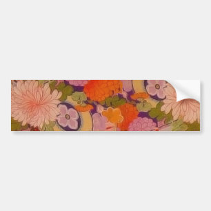 Adesivo Para Carro Padrão Floral Rosa de Flor Kimono