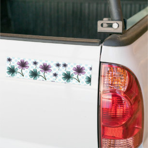 Adesivo Para Carro Padrão Floral Soft Cottagecore   Estética Pastel