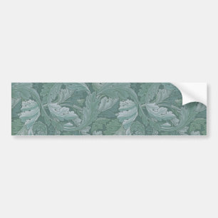Adesivo Para Carro Padrão Folha de Acanto Azul Teal de William Morris