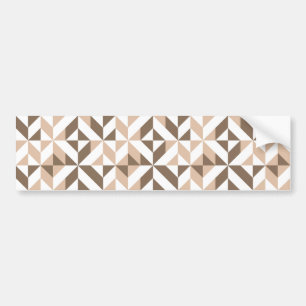 Adesivo Para Carro Padrão Geométrico do Cubo Brown Tan