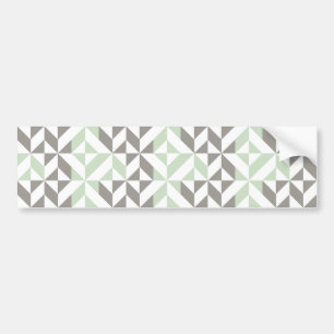 Adesivo Para Carro Padrão Geométrico do Cubo do Deco Verde Sage e Sil
