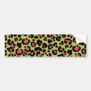 Adesivo Para Carro Padrão-leopardo em framboesa no Verde limão