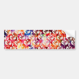 Adesivo Para Carro Padrões de abstrato de folhas coloridas