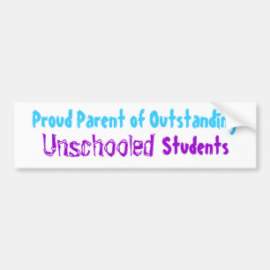 Adesivo Para Carro Pai orgulhoso de estudantes Unschooled